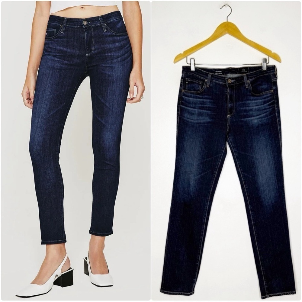 AG Adriano Goldschmied prima midrise cigarette Dark Blue Women's Jeans Size 29 8